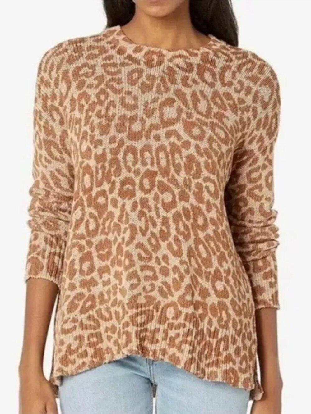 Show Me Your MuMu Brown Cheetah Lover Knit Anya Sweater (Med)
